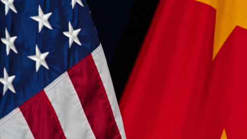 US-China flags